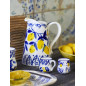 Tasse a espresso gres peint motif citrons Bloomingville Maxima set de 2