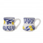 Tasse a espresso gres peint motif citrons Bloomingville Maxima set de 2