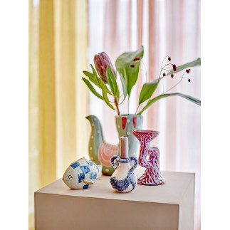 Sculptures poissons gres peint Bloomingville Eviaya set de 2