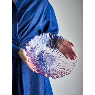 Corbeille a fruits verre design fleur Bloomingville Mariko