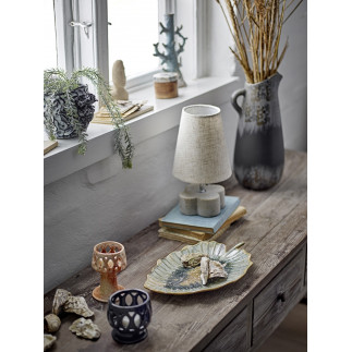 Assiette plat de presentation feuille gres Bloomingville Dorreen