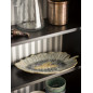 Assiette plat de presentation feuille gres Bloomingville Dorreen