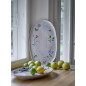 Plat de service ovale gres peint floral Bloomingville Camilla