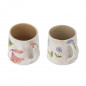 Grand mug gres peint fleurs bucolique artisanal Bloomingville Camilla set de 2