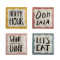 Petites assiettes a tapas aperitif colores Bloomingville Soline set de 4