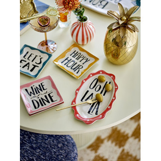 Petites assiettes a tapas aperitif colores Bloomingville Soline set de 4