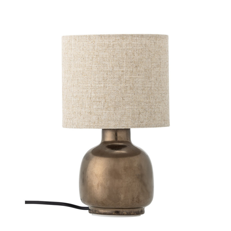 Petite lampe de table lin grès Bloomingville AGNI