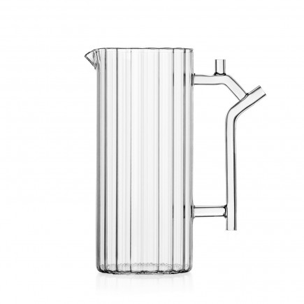 Carafe a eau verre design strie Ichendorf Milano AMARANTA
