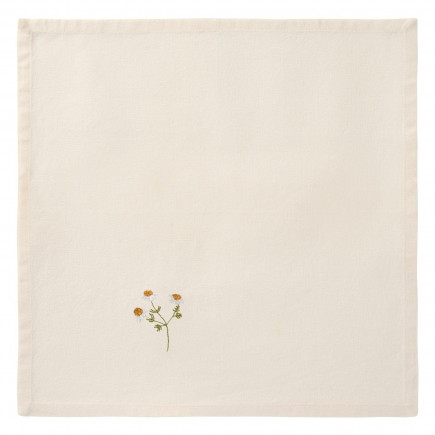 Serviette de table brode petite fleur coton IB Laursen FLORA