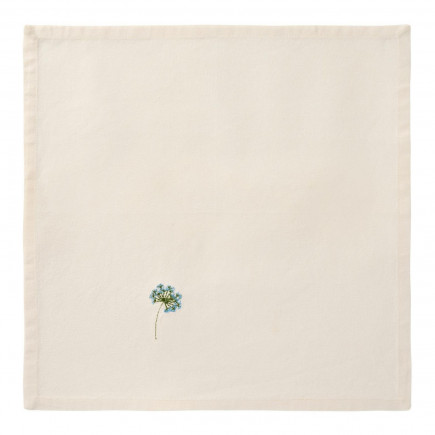 Serviette de table coton brode petite fleur IB Laursen FLORA
