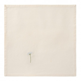 Serviette de table coton brode fleur IB Laursen FLORA