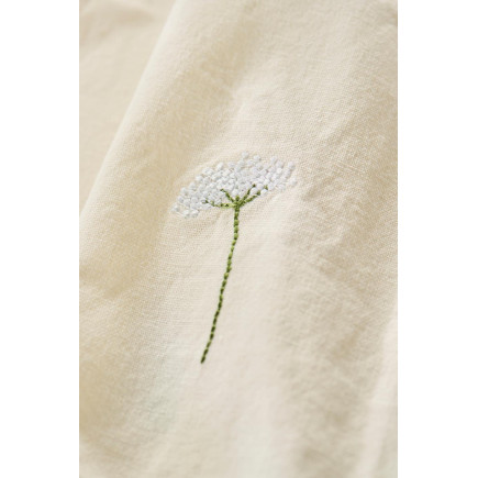 Serviette de table coton brodé fleur IB Laursen FLORA