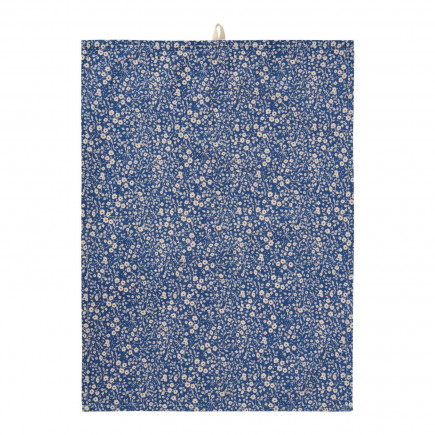 Torchon de cuisine coton bleu imprime petites fleurs IB Laursen