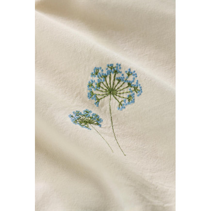 Torchon de cuisine brodé fleur IB Laursen FLORA
