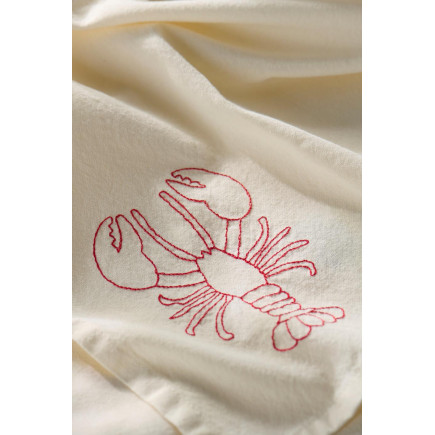 Torchon de cuisine brodé homard IB Laursen ATLANTIS
