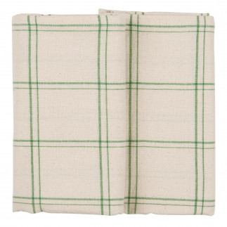 Nappe rectangulaire coton vert fines rayures IB Laursen