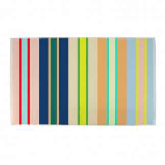 Tapis de bain coton multicolore rayures Remember VALLETTA