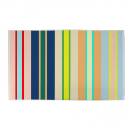 Tapis de bain coton multicolore rayures Remember VALLETTA