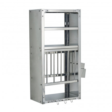 Etagere murale cuisine ouverte acier inox industrielle Madam Stoltz