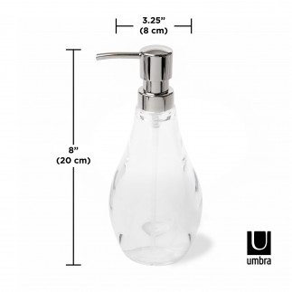 Pompe a savon design transparent acrylique Umbra DROPLET