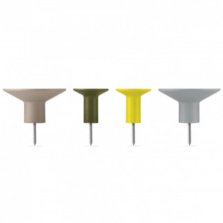 pateres murales rondes multicolores remember tulip set de 4