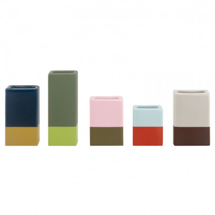 Mini vase design couleur Remember Dip set de 5