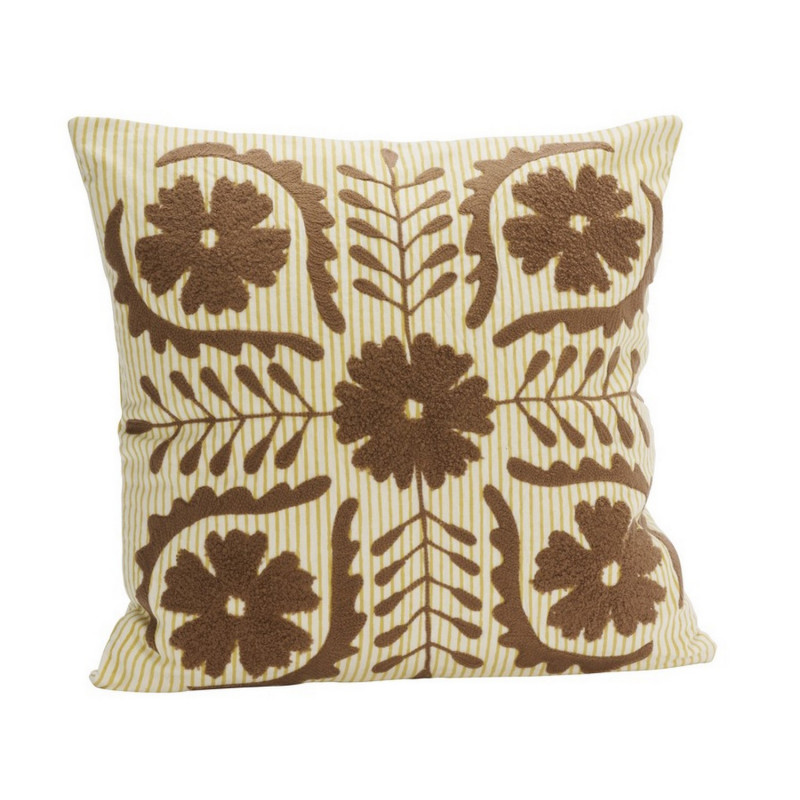 Housse coussin broderie coton Madam Stoltz Suzani