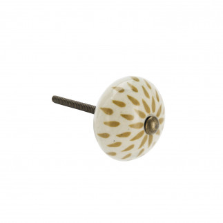 Bouton de meuble rond ceramique peint Madam Stoltz