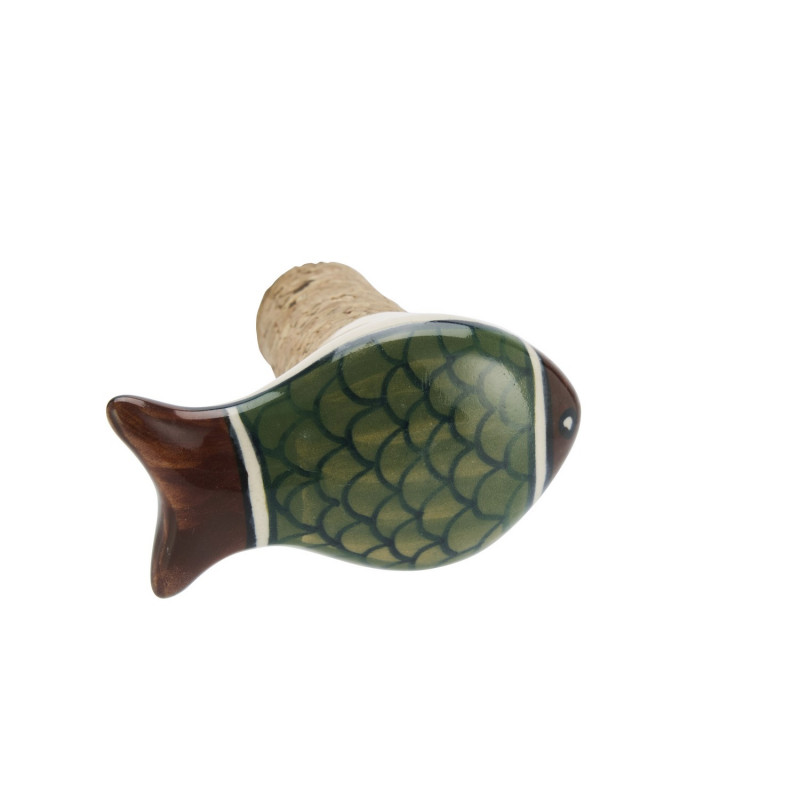Bouchon de bouteille forme poisson ceramique Madam Stoltz