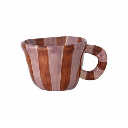 Petite tasse gres peint rayures couleur Bloomingville NINI
