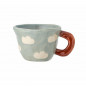 Petite tasse gres peint nuages Bloomingville NINI