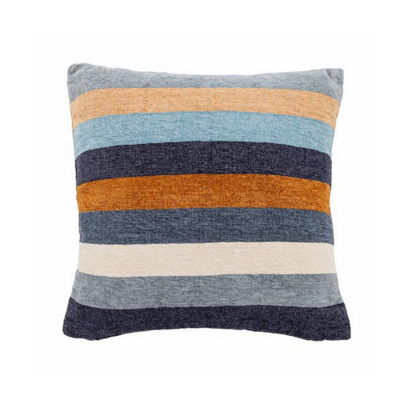 Grand coussin rayures bleu couleur Bloomingville GYANI