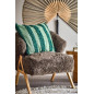 Grand coussin rayures tufte coton vert Bloomingville CORY