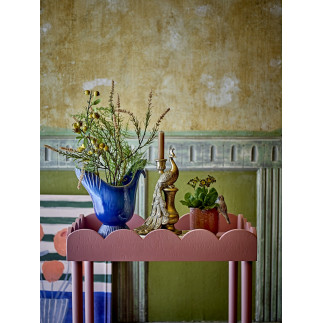 Vase gres design bleu paon Bloomingville WYLIE