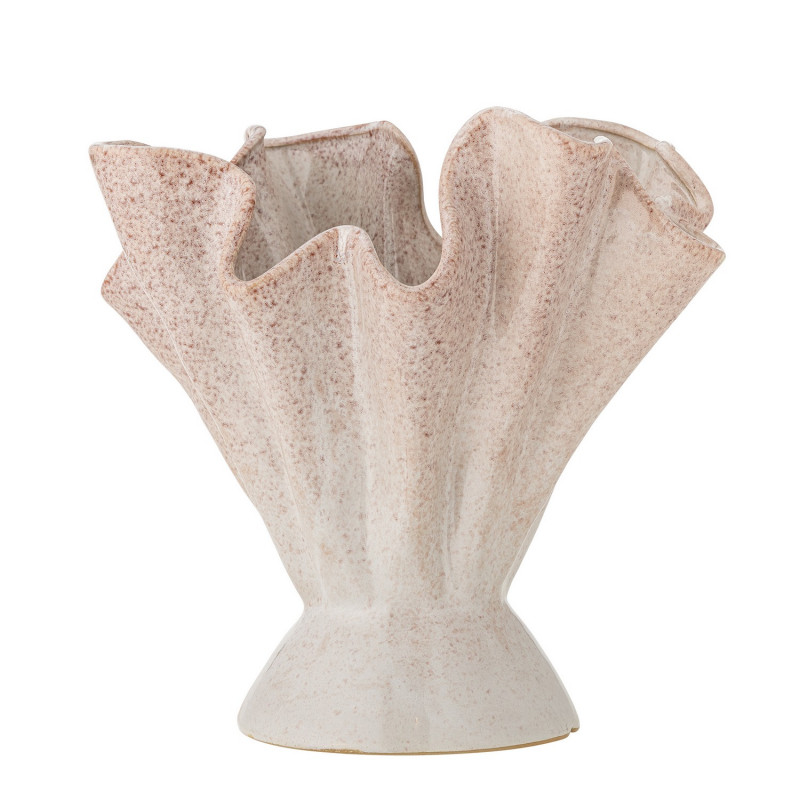 Vase gres sculptural elegant gres rose Bloomingville PLIER
