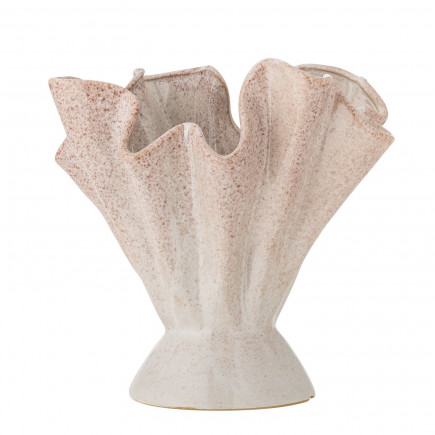 Vase gres sculptural elegant gres rose Bloomingville PLIER