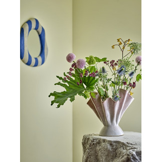 Vase gres sculptural elegant gres rose Bloomingville PLIER