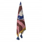 Plaid decoratif poisson multicolore coton Bloomingville REMY