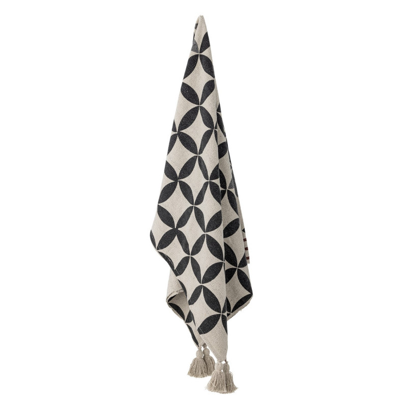 Plaid coton recycle reversible motif graphique Bloomingville FORMA Plaid coton recycle reversible motif graphique Bloomingville FORMA