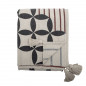 Plaid coton recyclé réversible graphique Bloomingville FORMA Plaid coton recyclé réversible graphique Bloomingville FORMA