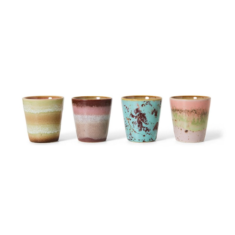 Tasses a ristretto multicolore Hk living futurisme set de 4