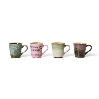 Tasses à espresso vintage HKliving Brutalism set de 4