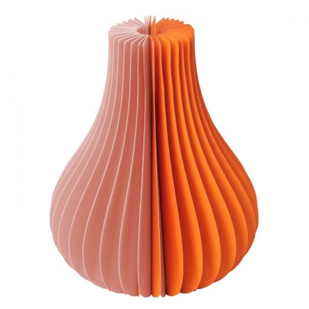 Vase design papier cartonne couleur orange Remember YUKI