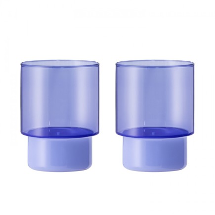Verre a eau design couleur Remember Jill set de 2