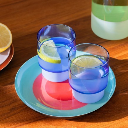 Verre a eau design couleur Remember Jill set de 2