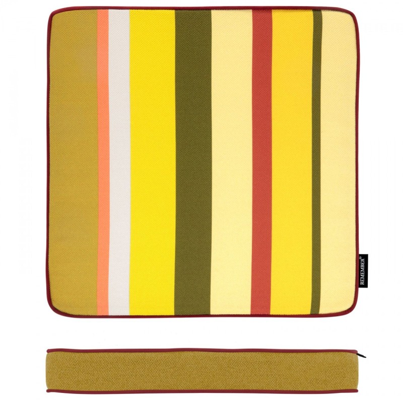 Coussin assise galette rayures design Remember Capri