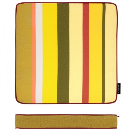 Coussin assise galette rayures design Remember Capri