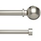 Tringle a rideaux double classique extensible acier embouts boules Umbra Bolas