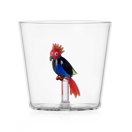 Verre a eau oiseau perroquet Ichendorf Milano Talking Trees