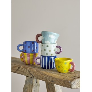 Petite tasse gres peint couleur Bloomingville NINI